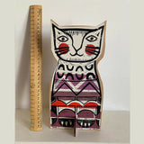 Ginger Cat - Linocut Printed on Wood