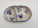 Blue Flowers - Divided Ceramic Dish