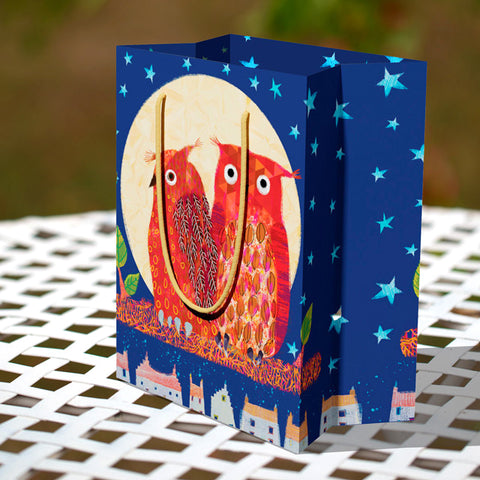 Owls,  Gift Bag  by Karen Edward
