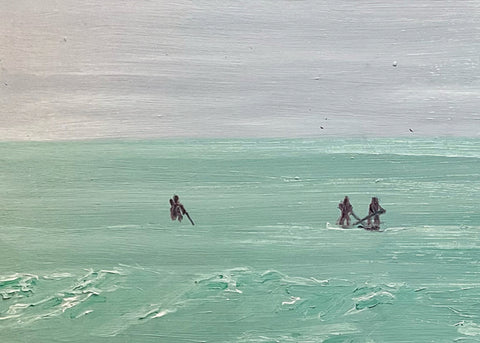 Geoff Hargraves, Standup Paddle Boarders. Fine Art Greeting Card