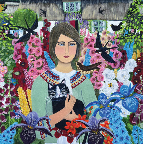 Marcella Cooper, Swallows Returning, Blank Art Card