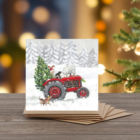 Peter Broadbent, Christmas Tractor, Note card