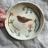 Garden Visitor - Blackbird and Bluebells - Ceramic Illustrated Plate