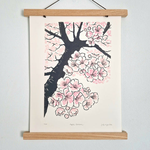 Apple Blossom - Linocut Print