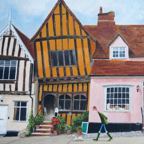 Chris Williamson, The Crooked House (Lavenham), Fine Art Greeting Card