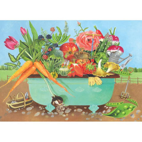 E B Watts, The Summer Tub, Fine Art Greetings Card