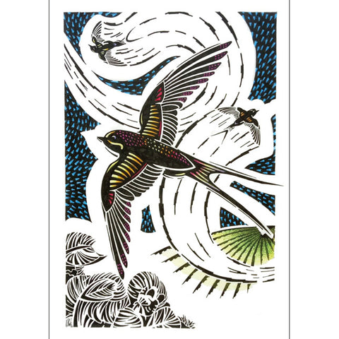 Kevin Cook, Swallows, Fine Art Greeting Card