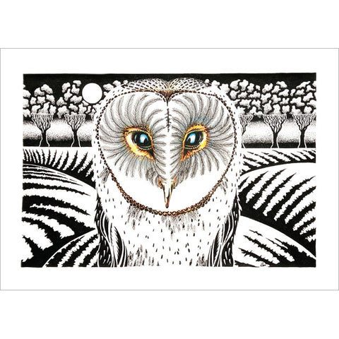 Kevin Cook, Barn Owl, Fine Art Greeting Card