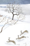 Three Hares - Set of 8 note cards