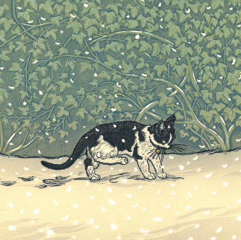Vanessa Lubach, Minim In The Snow (Cat), Blank Art Card