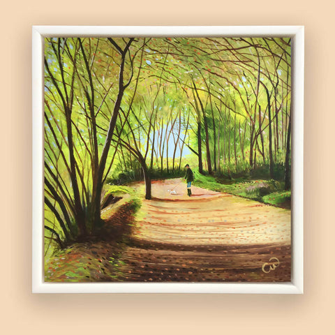 Walking Reydon Woods - Original Oil Painting