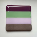 Striped Coasters - Kiln Formed Glass - 6 Colourways
