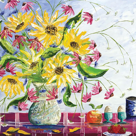 Sarah Pye, Sunshine In A Vase, Fine Art Greetings Card