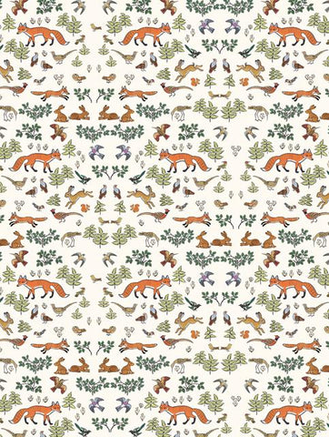 Mr Fox, Ivory - Gift Wrap - 1 Sheet