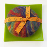 Soap Dish with Cedar Clay Felted Soap - 2 Colourways