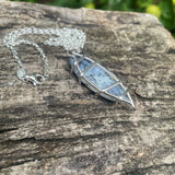 Dendritic opal pendant necklace 3