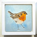 Clever Robin, oil on board - Original Painting