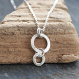 Double Ring Pendant Necklace