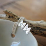 Tiny Silver Bowtie Earring Studs