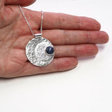 Blue Moon Pendant Necklace - Hallmarked