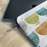 Handmade 14" Laptop/sketchbook sleeve/project pouch | Flower Print | British Made
