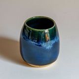 Ceramic Pot - Dark Green and Blue Glaze