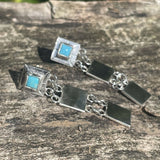 turquoise drop earrings long 2