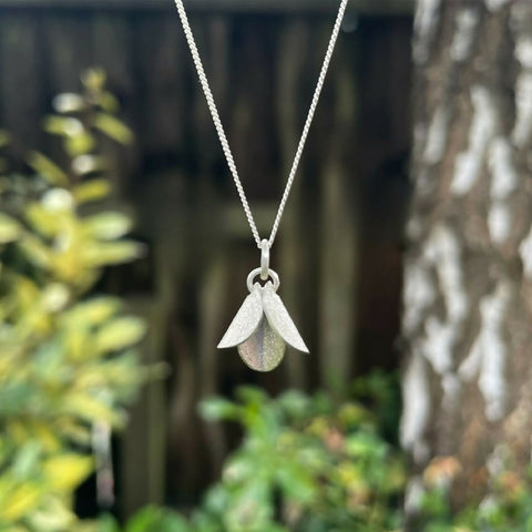 Handmade Silver Petal Necklace - Crafted From Sterling Silver