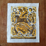Delight - Woodcut Print