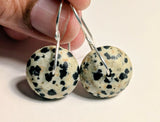 Dalmatian Jasper Sterling Silver Earrings
