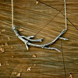 Sterling Silver Branch Necklace - Handmade