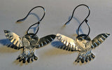 Owl Sterling Silver Earrings - Handmade