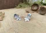 Silver Oak Leaf Earrings by Curious Magpie Jewellery (1)