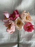 Handmade Paper Poppies - Flower Sculpture