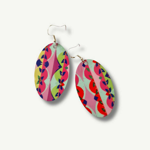 Harlequin Heyday - Oval Drop Earring