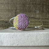 Pink and Green Check - British Wool Large Bangle