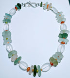 Seaglass and Carnelian Necklace