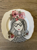 Illustrated Vintage Plate - JOANIE