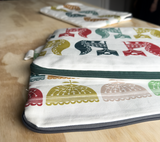 Handmade 14" Laptop/sketchbook sleeve/project pouch | Fox Print | British Made