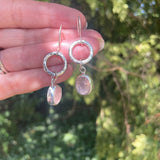rose quartz drop earrings 4