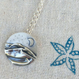 Sterling Silver Landscape Pendant - Sea or Mountains