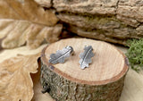 Silver Oak Leaf Earrings by Curious Magpie Jewellery (7)