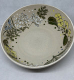 Hand Illustrated Spring Flower Bowl - Handmade in Devon - Stoneware Ceramics