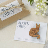 Cat - Wooden Brooch