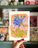 Delphinium Floral Print A5 in hand-07-2000px