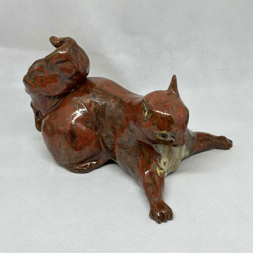 Red Squirrel - Handmade Ceramic Sculpture
