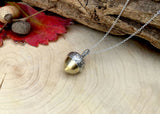 Chunky Silver & Brass Acorn Necklace by Curious Magpie 6 copy