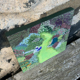 A Fabulous Spot In The Garden - Original Painting On Wood