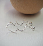 Silver Studs - Recycled Silver Spiral Earrings