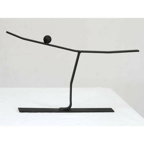 Warrior 3 Yoga Pose - Steel Sculpture